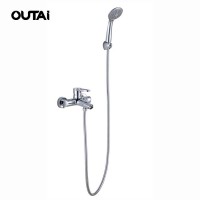 Hot sale wall mounted rainfall wall mounted brass shower set custom bathtub faucet