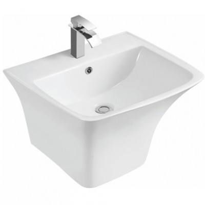 Bangladesh hotsale wall hung square design ceramic small bathroom wall hung basin