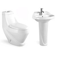 sanitary ware washdown  SASO toilet set ceramic bathroom one piece portable bidet toilet basin