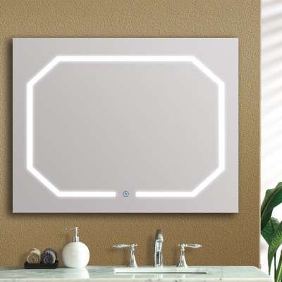 Factory wholesale special design bathroom led mirror touch screen