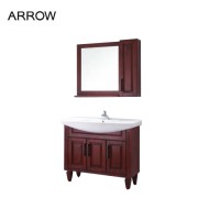 ready made waterproof bathroom vanity cabinet with wash basin