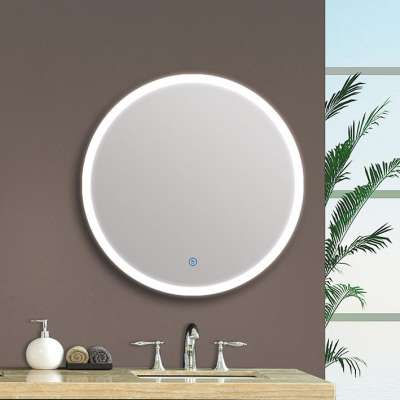 Modern wall mounted hotel with sensor touch switch led bath mirror